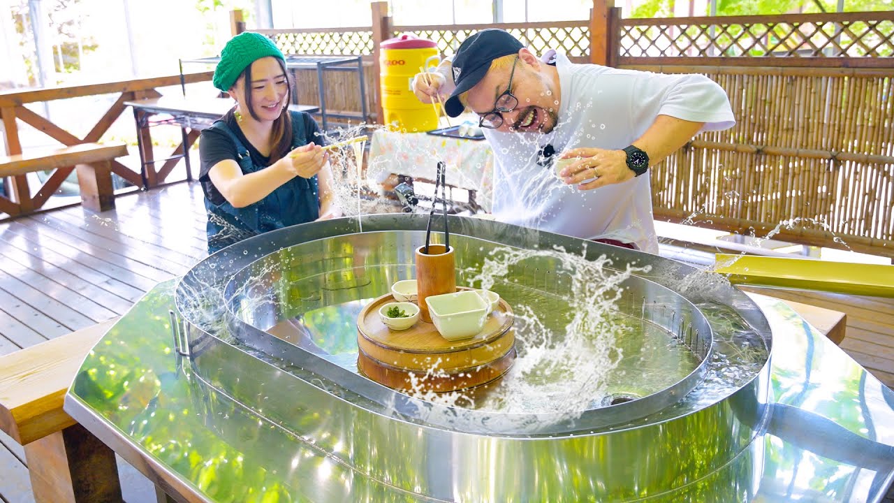 流しそうめん器で夏の思い出を自作する夫婦、再び。