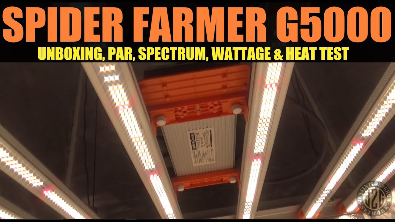 Spider Farmer G5000 In A 3x3? - Unboxing, PAR, Spectrum, Wattage & Heat Test