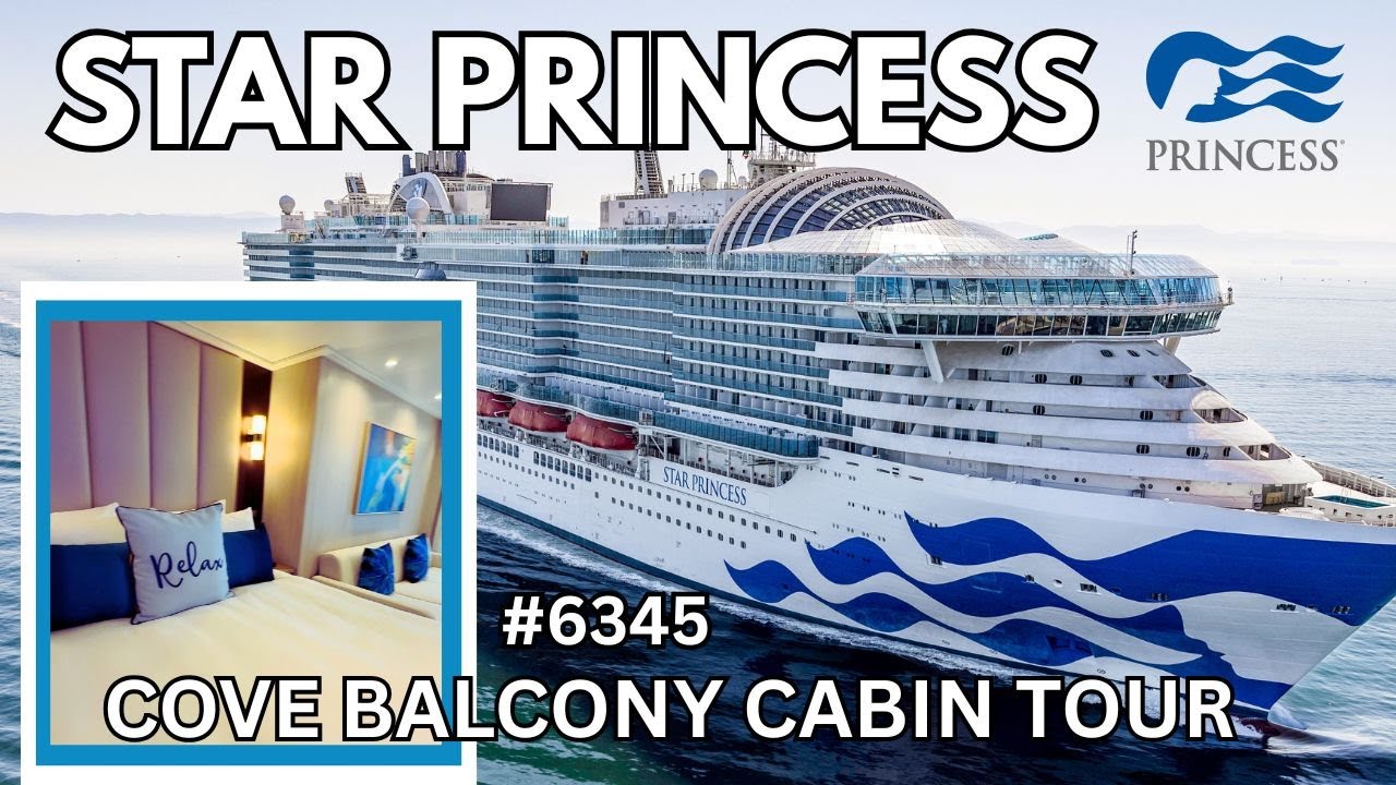 Экскурсия по каюте Star Princess: Cove Balcony 6345