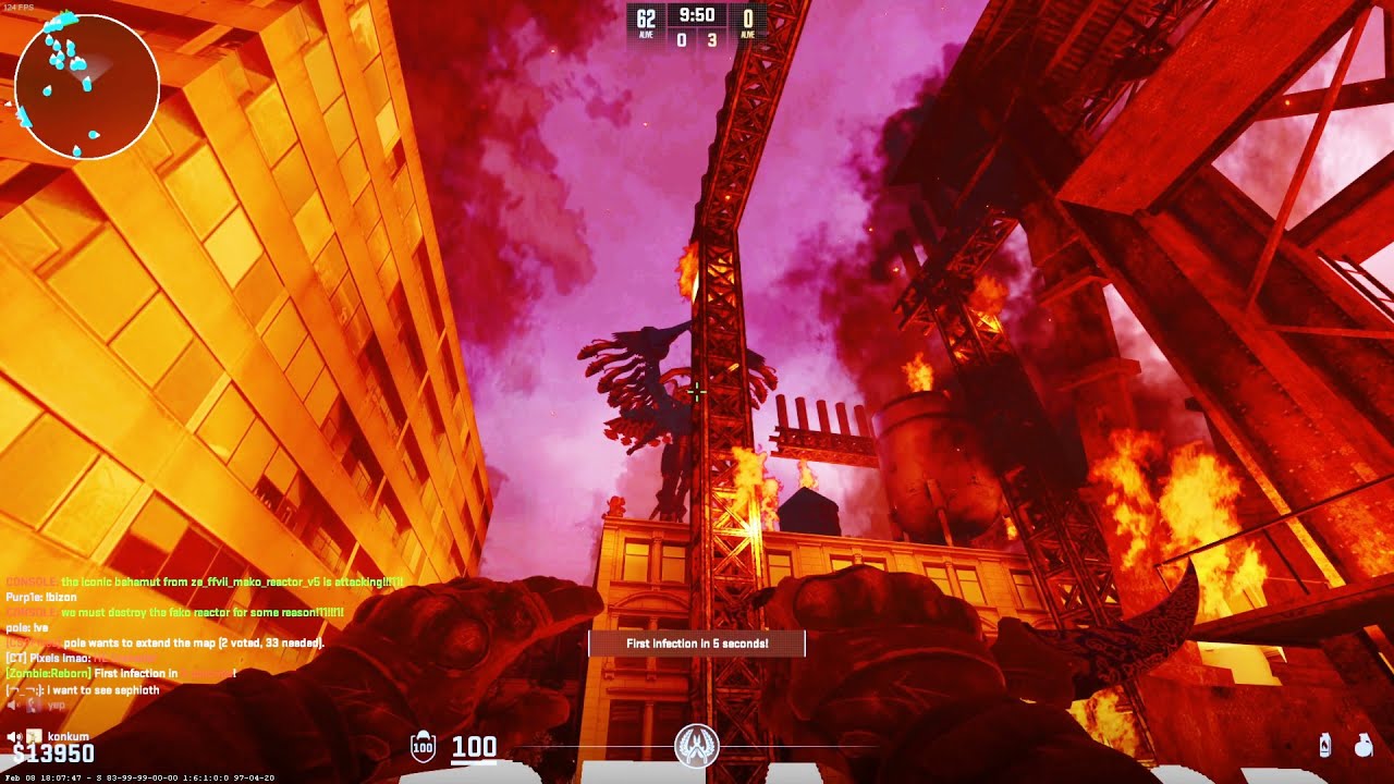 CS2 Zombie Escape ze_ffvii_fako_reactor On GFL