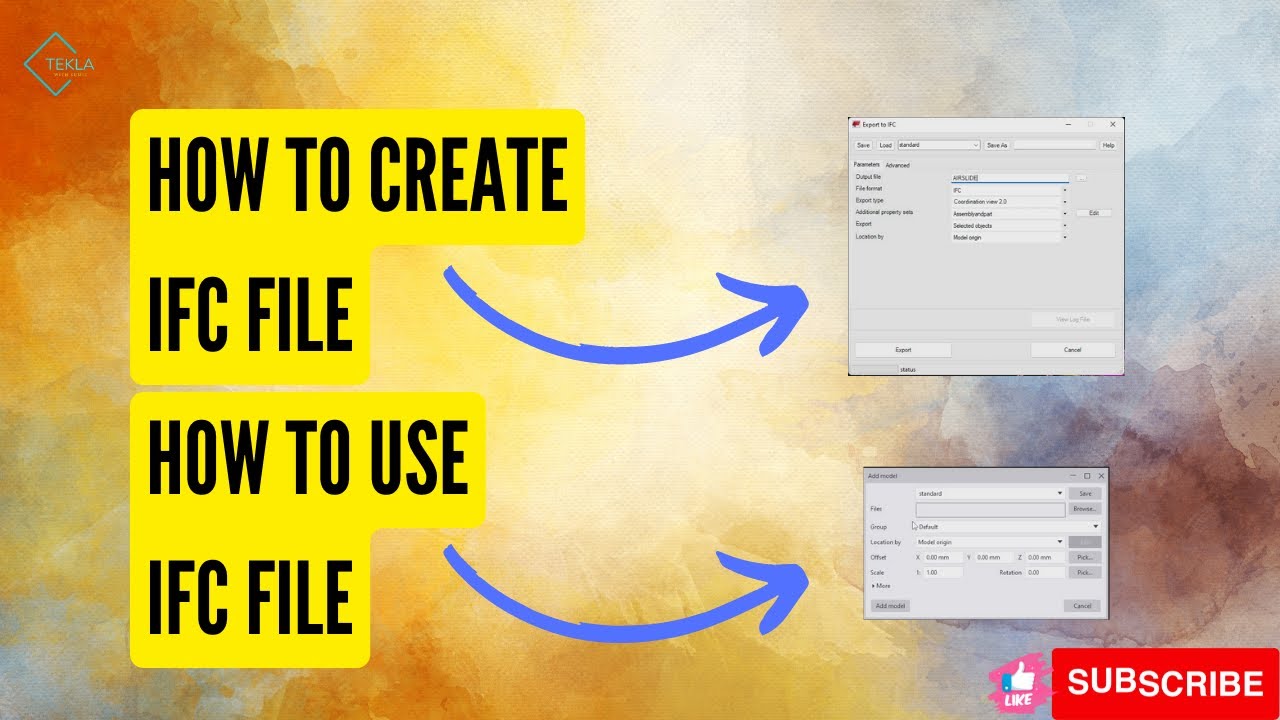 HOW TO CREATE IFC FILE | HOW TO USE IFC FILE IN TEKLA