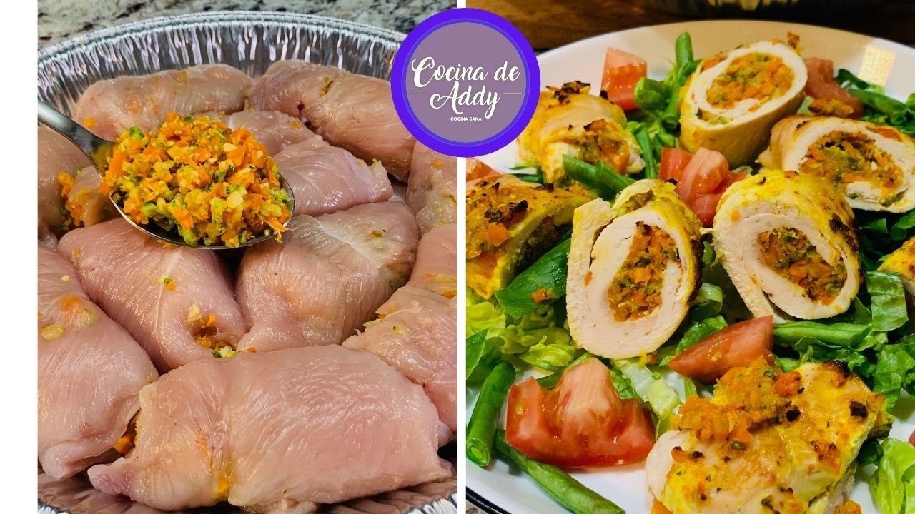 GASTRITIS/COLITIS Comida Saludable Apta y Fácil. ROLLITOS SORPRESA con Pollo | Cocina de Addy