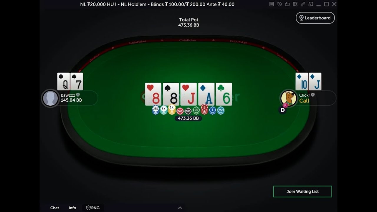 Clickr vs. bawzzz 100/200 Heads Up No Limit Hold'em (Cards Up All Pots 50BB+)