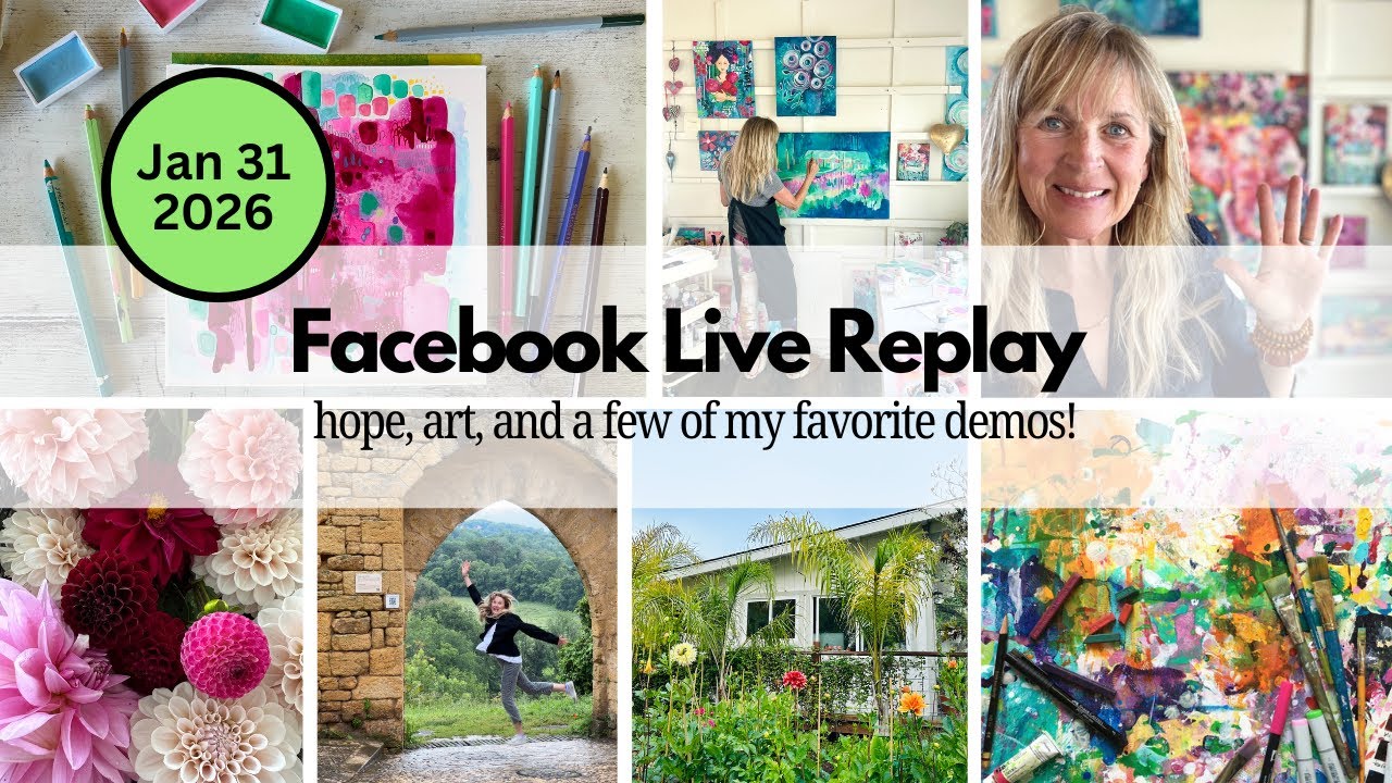 Replay of Facebook Live - Chatting about Hope, Art + Sharing my favorite stress-relief art practice!