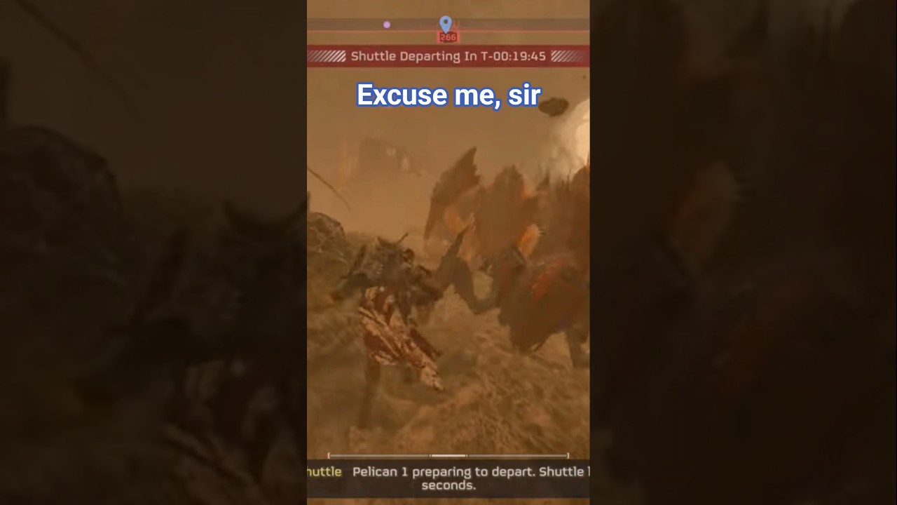 Excuse me, Sir #helldivers2 #gaming #superhelldive #charger #termanids
