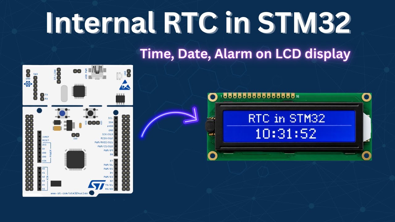 How to use Internal RTC in STM32 || Display Time on LCD (HAL + CubeMX)