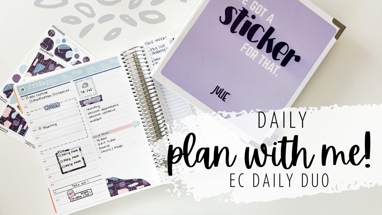 DAILY PLAN WITH ME! | ERIN CONDREN DAILY DUO