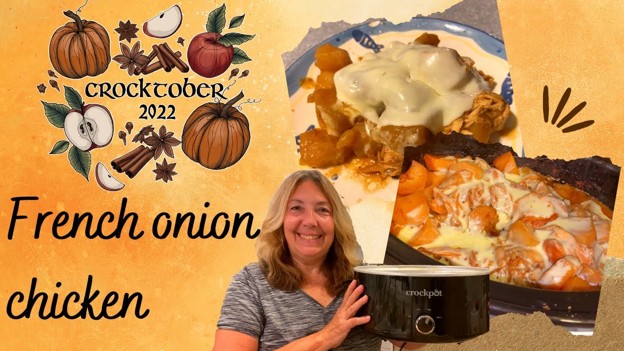 Crockpot French Onion Chicken! CROCKtober 2022 Collab Hosted By @Jeni_Gough