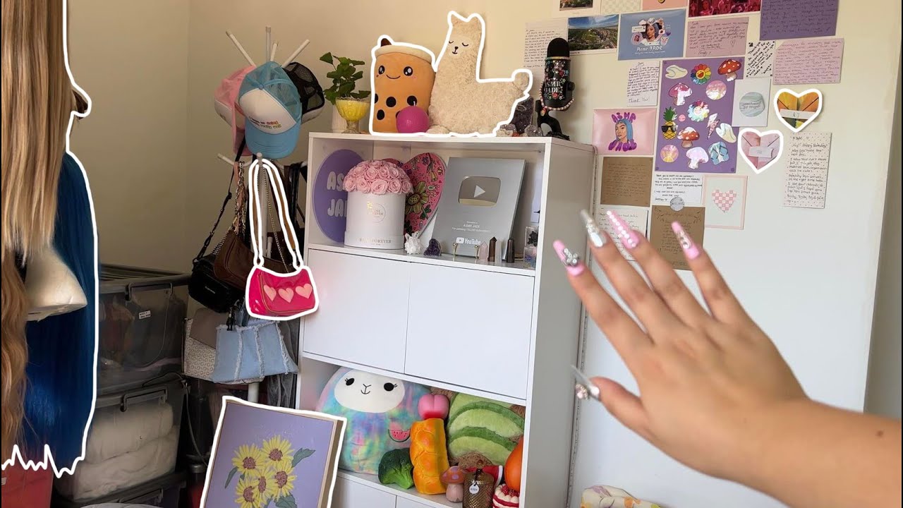 ASMR *lofi* tapping and scratching around my room (where I film!!) | No talking