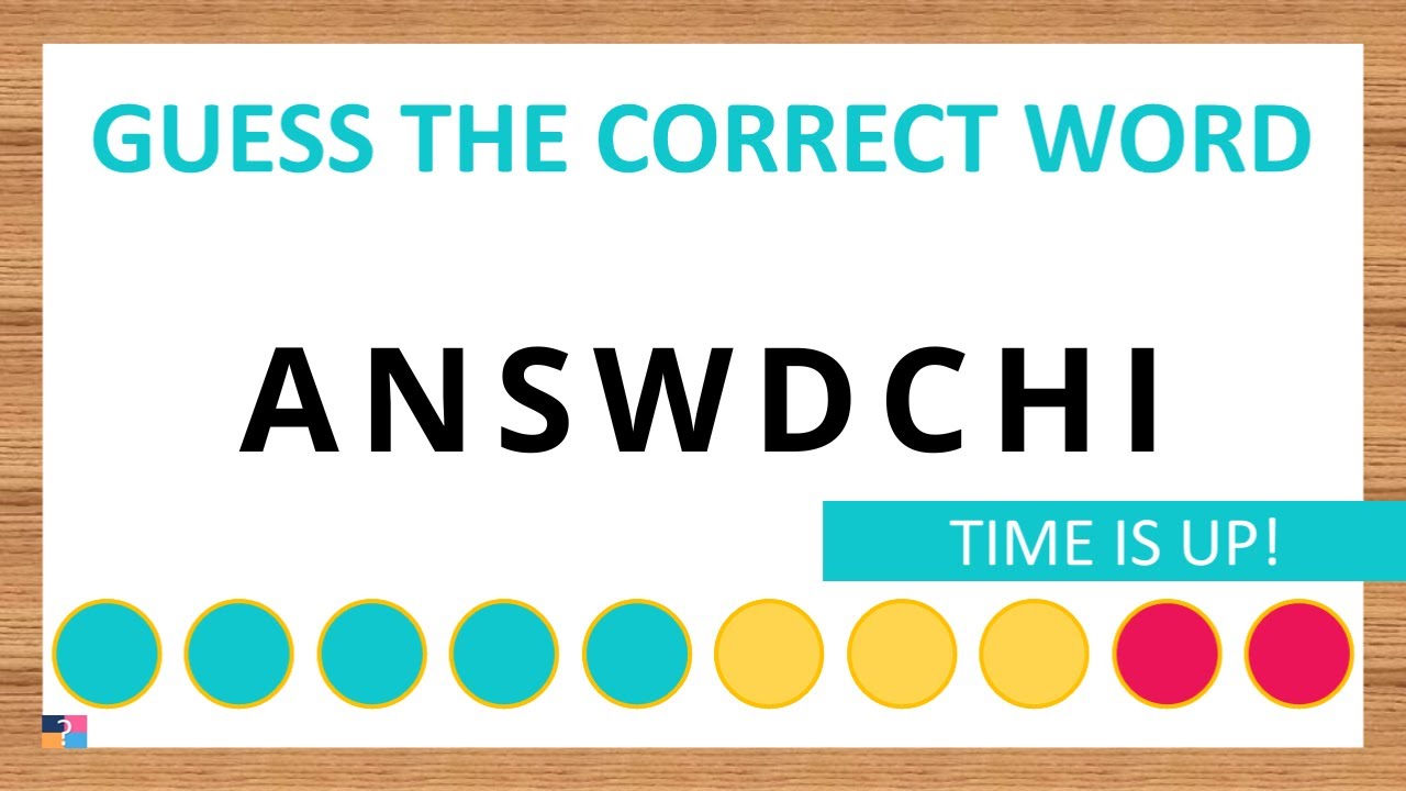 Guess the Correct Word! Unscramble in Record Time! 8 Letters | Agent Quiz