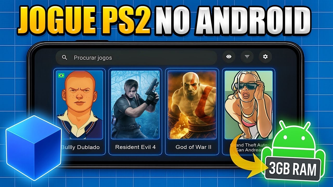 MELHOR Emulador de PS2 para ANDROID FRACO (3GB RAM) – APK LITE [MediaFire] AetherSX2 / NetherSX2 ✅