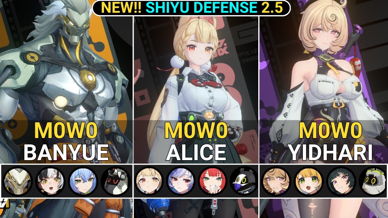 NEW SHIYU RESET! M0W0 Banyue & Alice & Yidhari Showcase | NEW! Shiyu Defense ZZZ 2.5