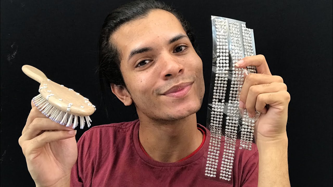 ASMR CUSTOMIZANDO MINHA ESCOVA DE CABELO