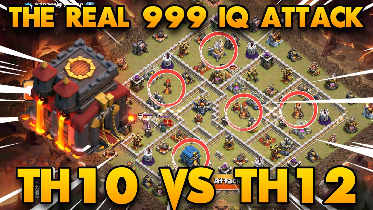 This Is Insane !! The Real 999 IQ Attack !! TH10 VS TH12 | Clash Of Clans