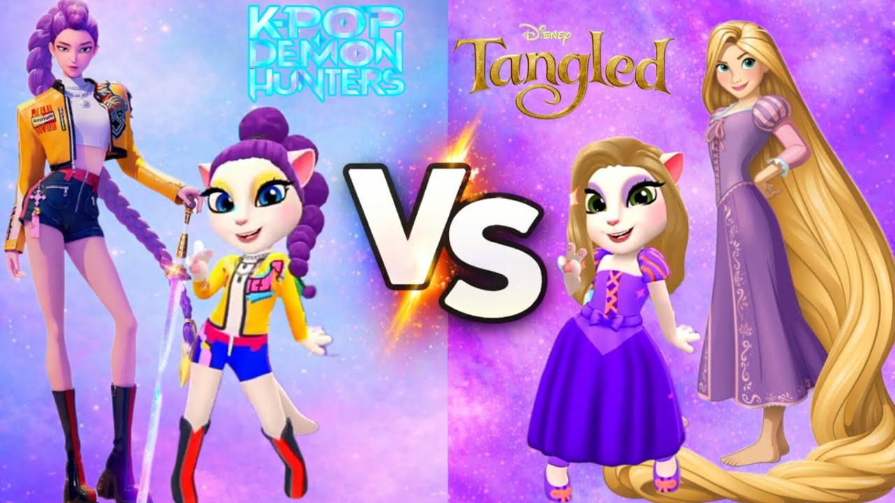 Rumi vs rapunzel 🌟💜 || my talking angela 