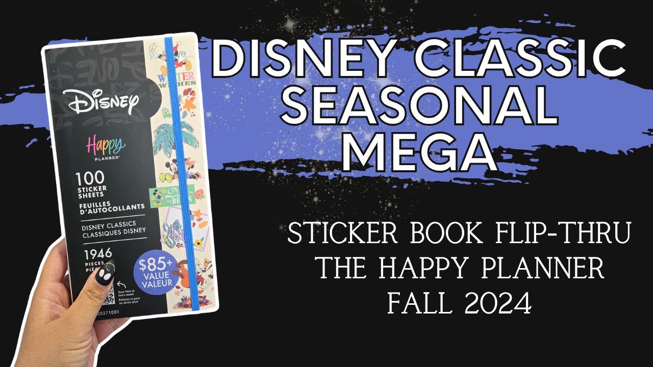 Disney Classics Seasonal Mega | Sticker Book Flip-Thru | The Happy Planner Fall 2024 Disney ®