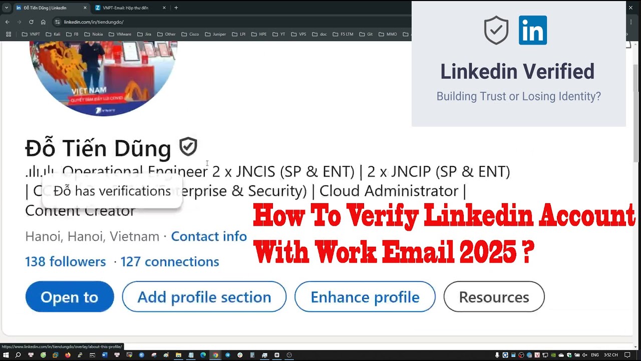 How To Verify Linkedin Account With Work Email , Educational Institution Email in  2025
