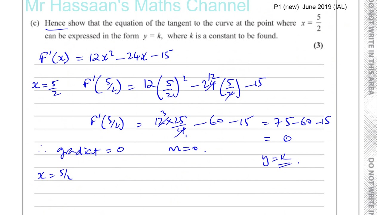 EDEXCEL IAL P1 new JUNE 2019 WMA11/01 Q10 Transformations of Graphs, Sketching Curves