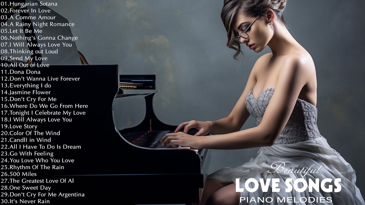 100 Most Beautiful Piano Love Songs Instrumental Playlist - Best Romantic Piano Music Of All Time