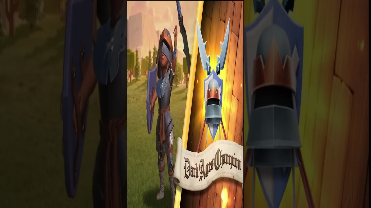 Dark Ages Royal Champion New Skin Review🤔! New Update And New Look😎! Clash of Clans #shorts #coc