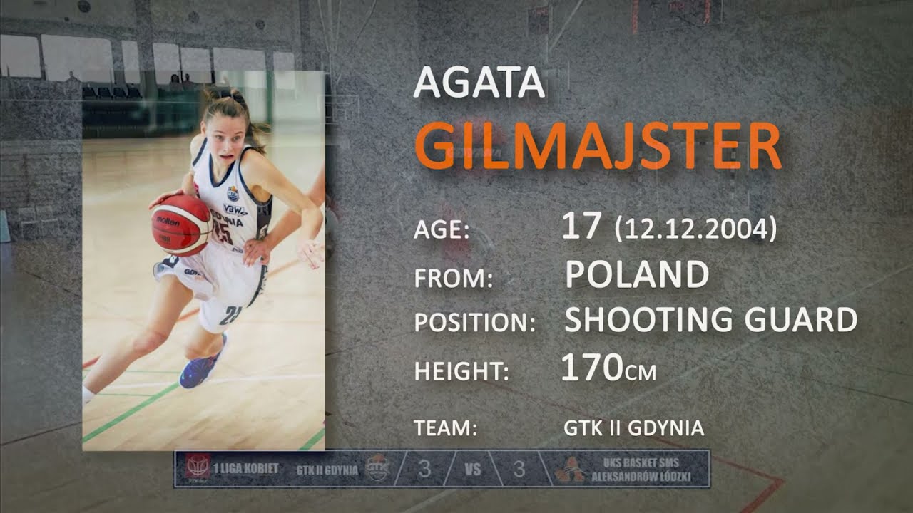 Agata Gilmajster 2021 - Woman Basketball Player - shooting guard.