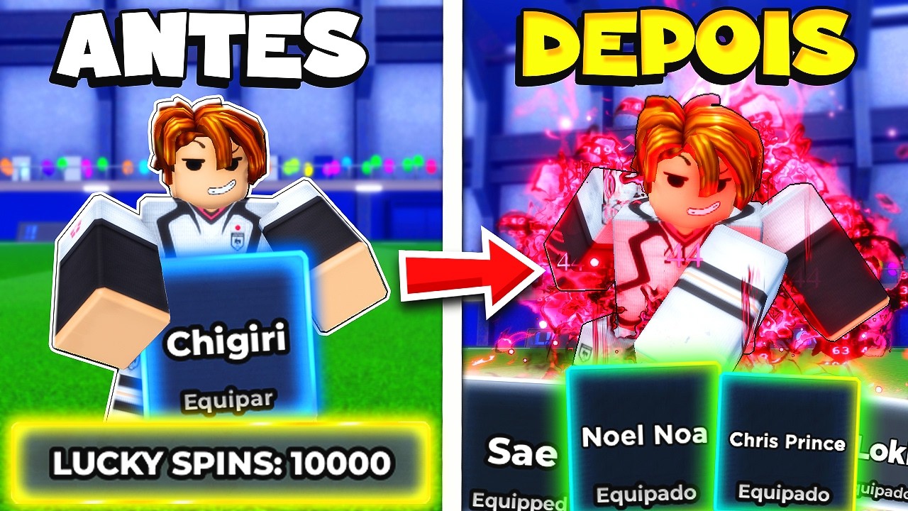 Criei uma conta NOVA com 10.000 GIROS da sorte no Blue Lock Rivals!