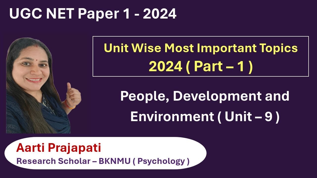 UGC NET 2024 || Paper 1|| UNIT-9 || PDE || Most Important Topics || Part 1|| By : Aarti Prajapati