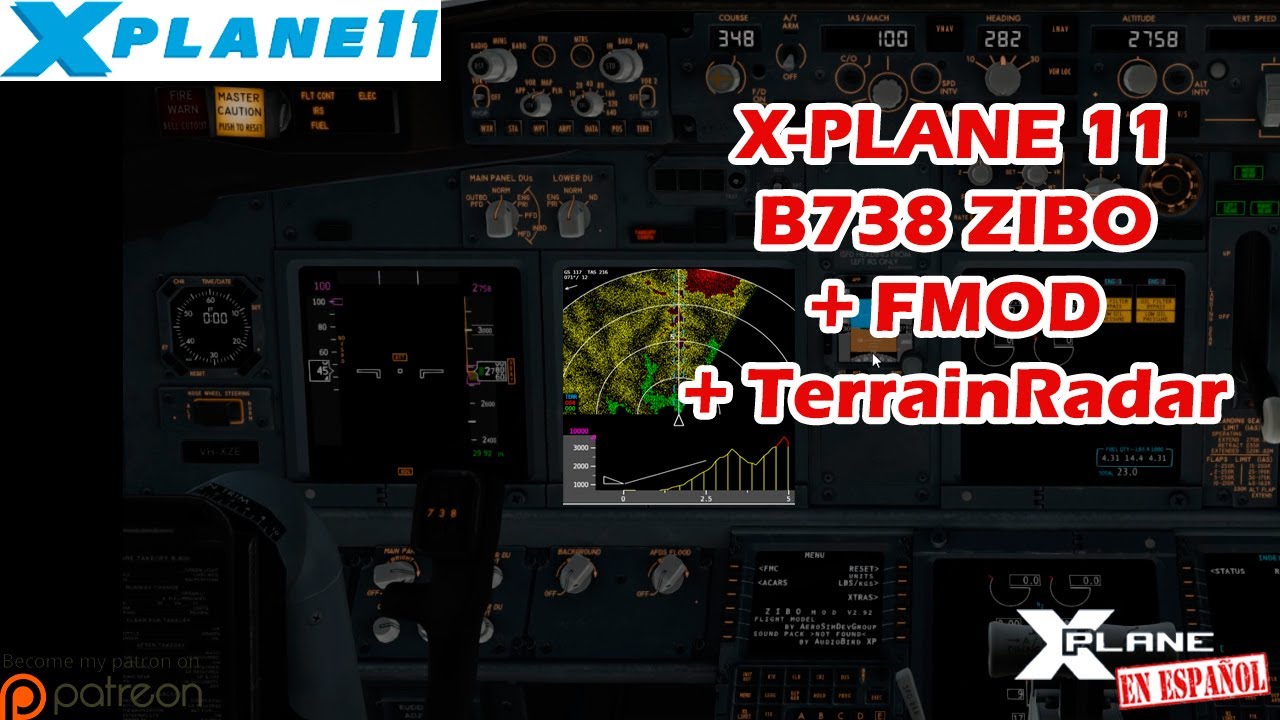 X-Plane 11 | Addons y Plugins |  B738 zibo update + FMOD SOUND + TerrainRadar