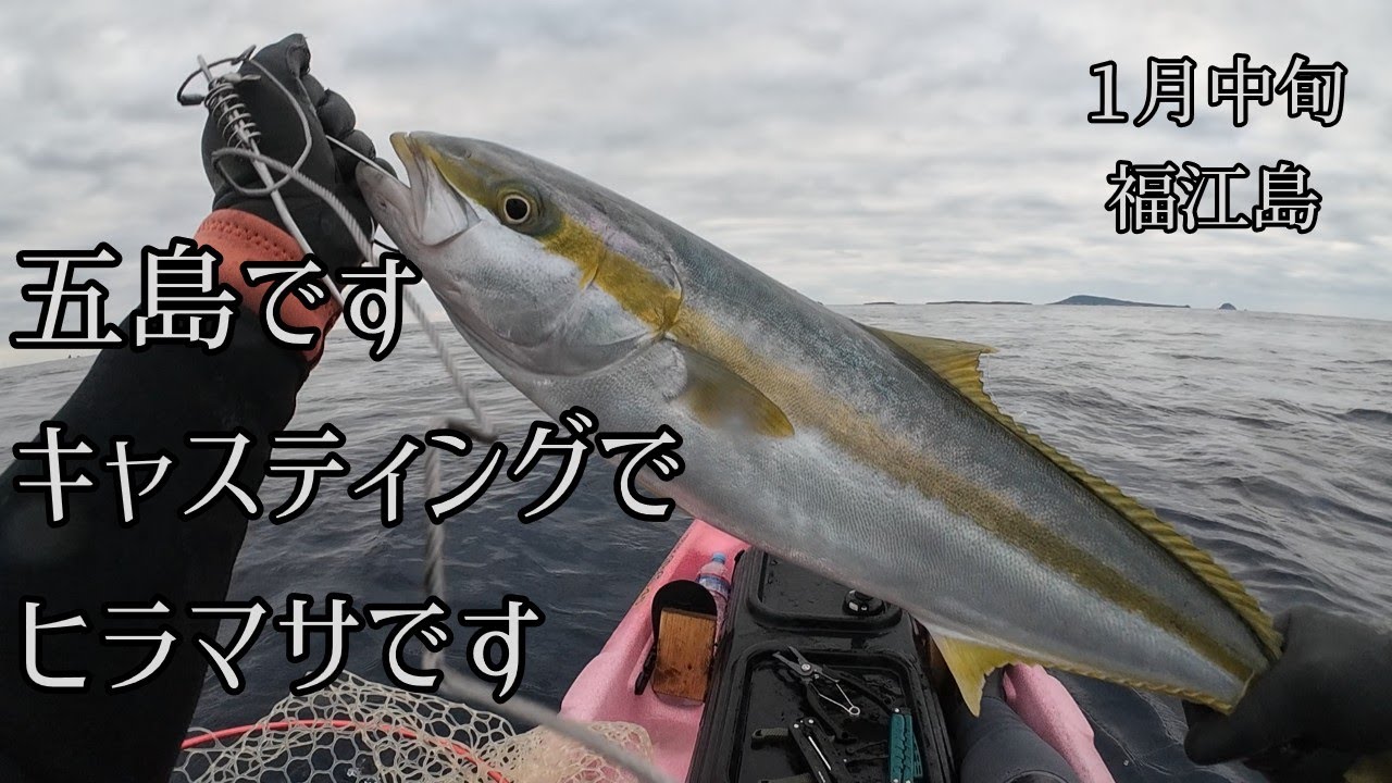 五島のカヤックフィッシングでヒラマサ釣れました