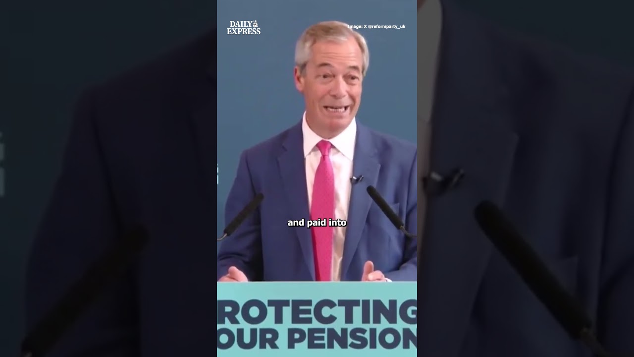 Nigel Farage commits to the state pension triple lock if Reform win the next election 🔵  #news