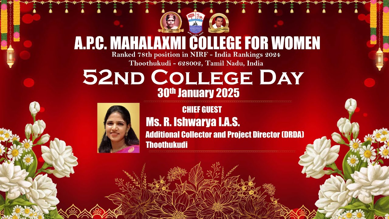 A.P.C.Mahalaxmi College For Women 52nd College Day