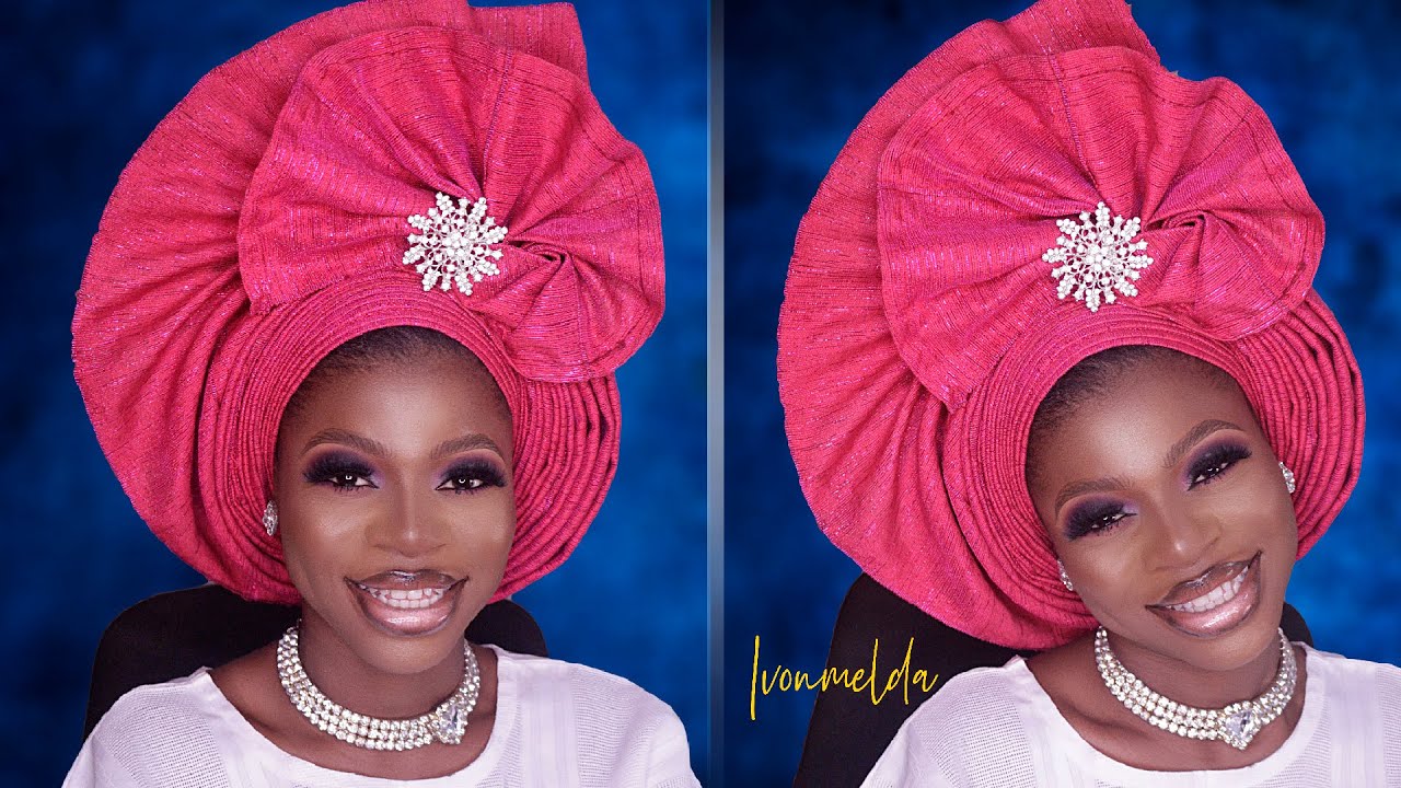 Trending Gele Tutorial- How to tie fan Gele - Head wrap