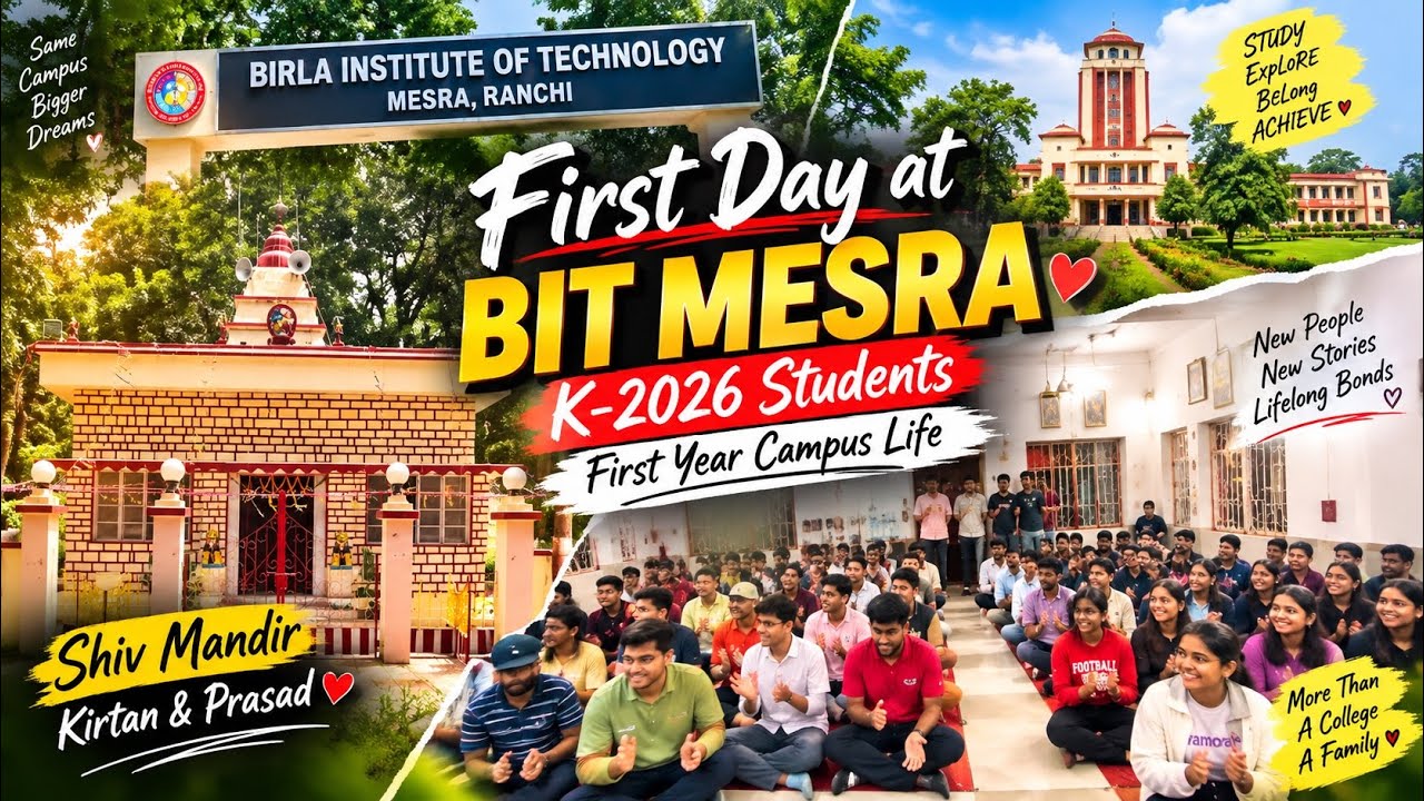 A Beautiful Beginning at BIT Mesra ❤️ | K-2026 First Year Campus Life