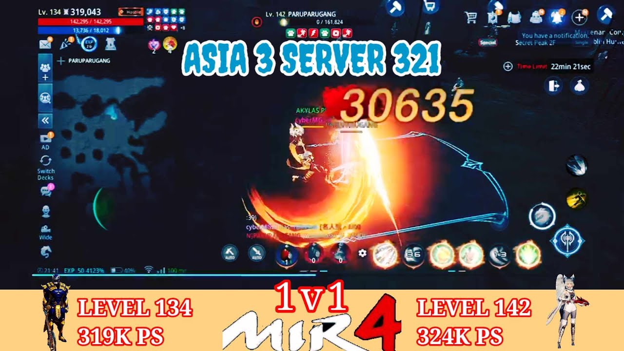 Mir4 ASIA 3 SERVER 321 HIGHLIGHTS cyberMG23 (PHR) VS. PARUPARUGANG (HOF)