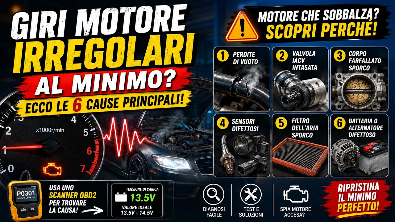 GIRI MOTORE IRREGOLARI? Ecco le 6 cause pi&ugrave; comuni e come risolverle!