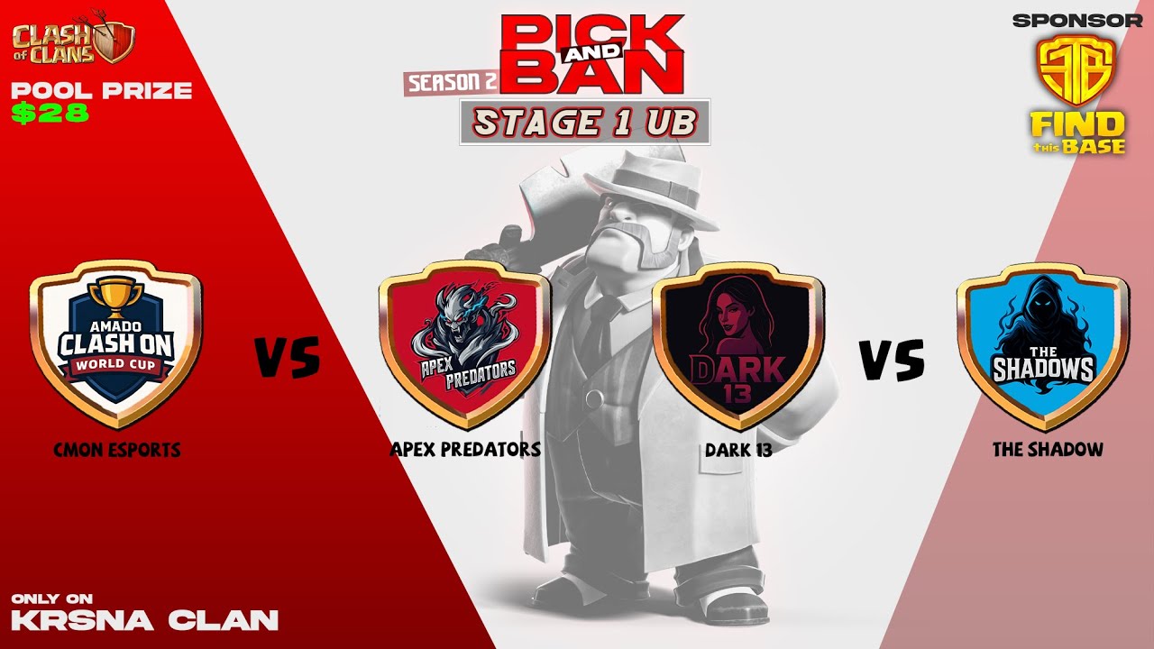 Pick n Ban S2 | KrsnaClan #clashofclans #krsnaclash #coclive