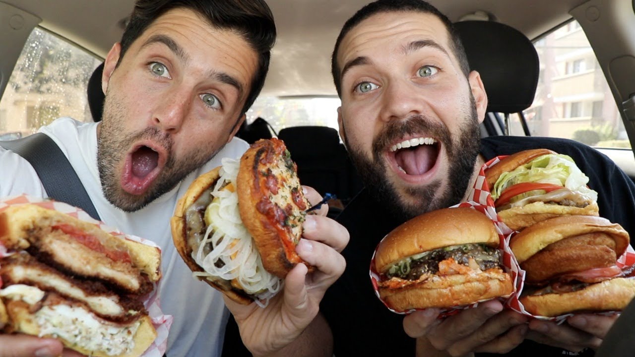 FAMOUS MEAT BURGER JOINT MUKBANG with JOSH PECK!! (Savory)
