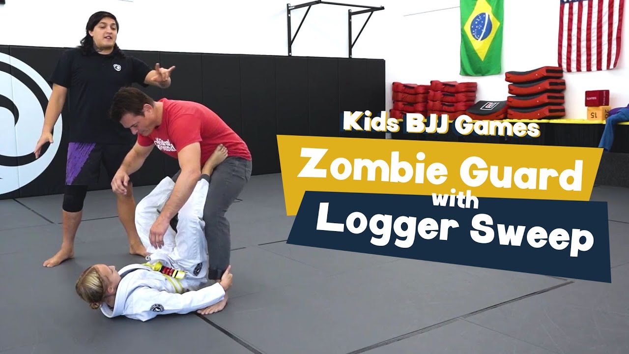 Kids BJJ Games: Zombie Guard with Logger Sweep
