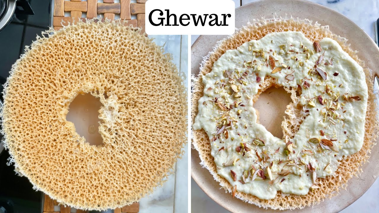 Ghewar Sweet Recipe | राजस्थानी रबड़ी घेवर हलवाई स्टाइल | Teej Special Ghewar | Chef Kunal Kapur