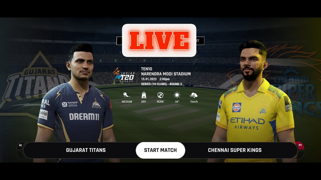 LIVE: IPL GT VS CSK – Cricket 24 Gameplay | Epic Thriller!