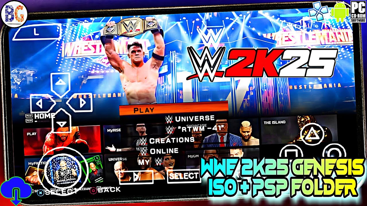 WWE 2K25 PSP GAME FOR ANDROID || BORN FOR GAMERS || GENESIS V-1.0 ISO & PSP FOLDER !!!