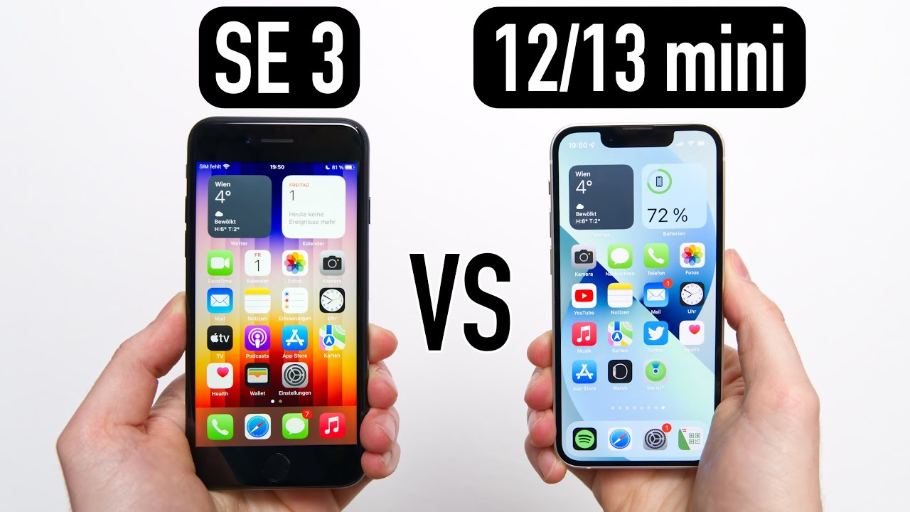 iPhone SE 3 vs iPhone 12 mini / 13 mini - Vergleich | Für wen lohnt sich welches mehr?