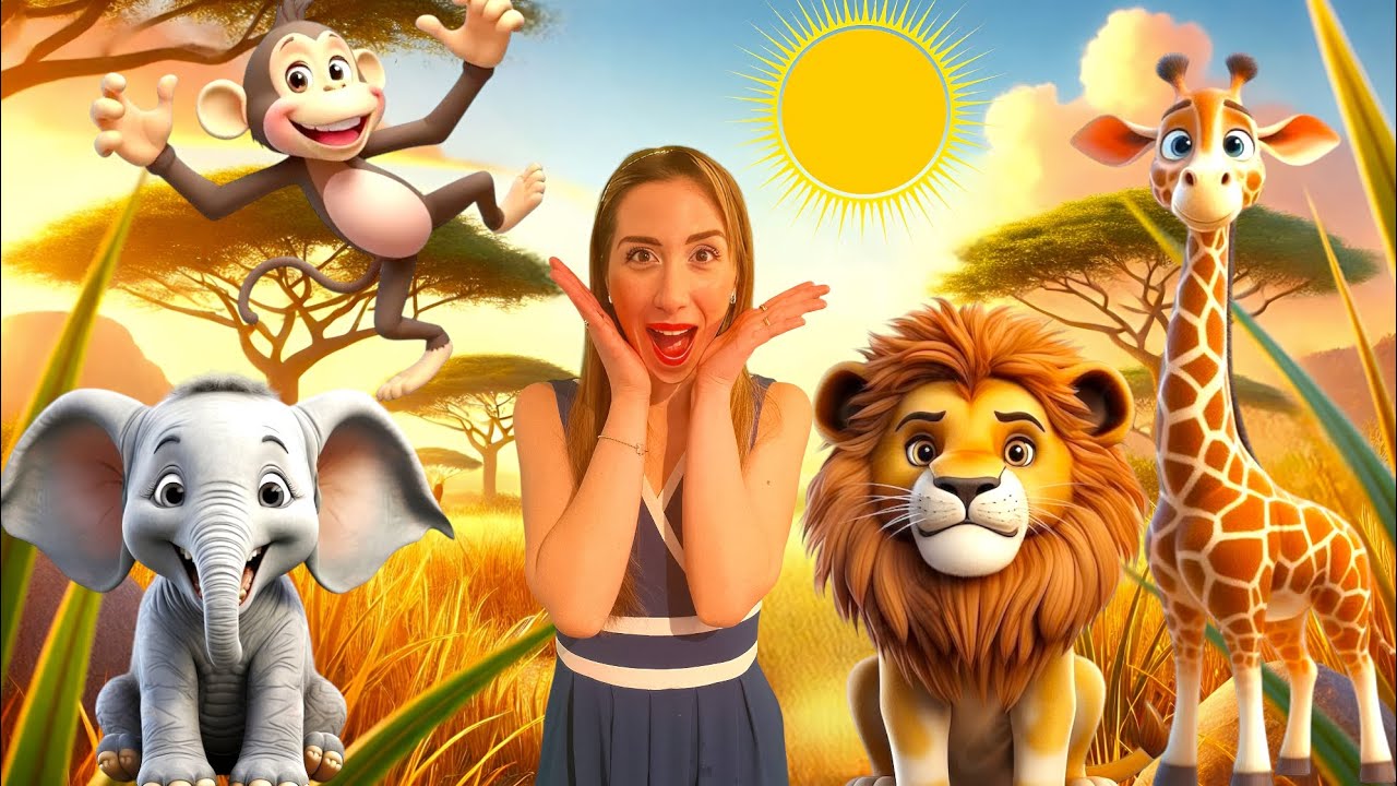 Yada- Gli Animali della Savana 🦁🐒🦒🎵 – Canta e Impara con Questa Canzone per Bimbi!💃🎶