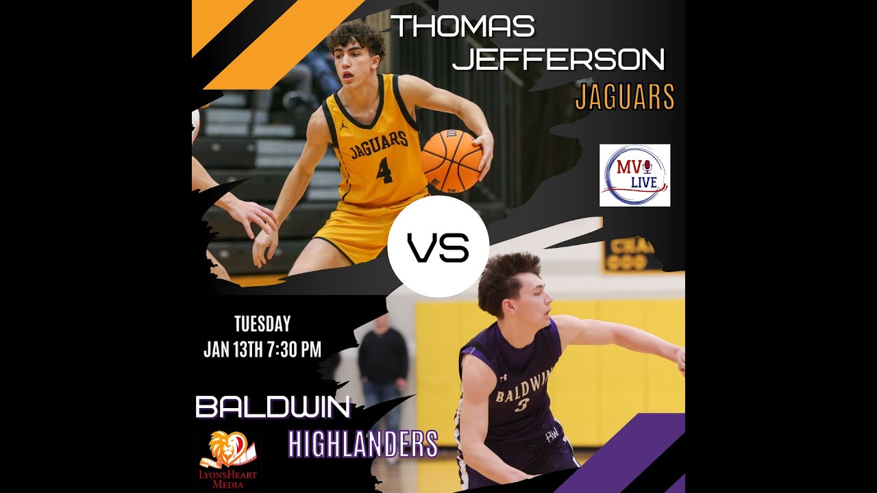 MVI Live | Thomas Jefferson vs Baldwin | Boys Basketball | 1/13/26