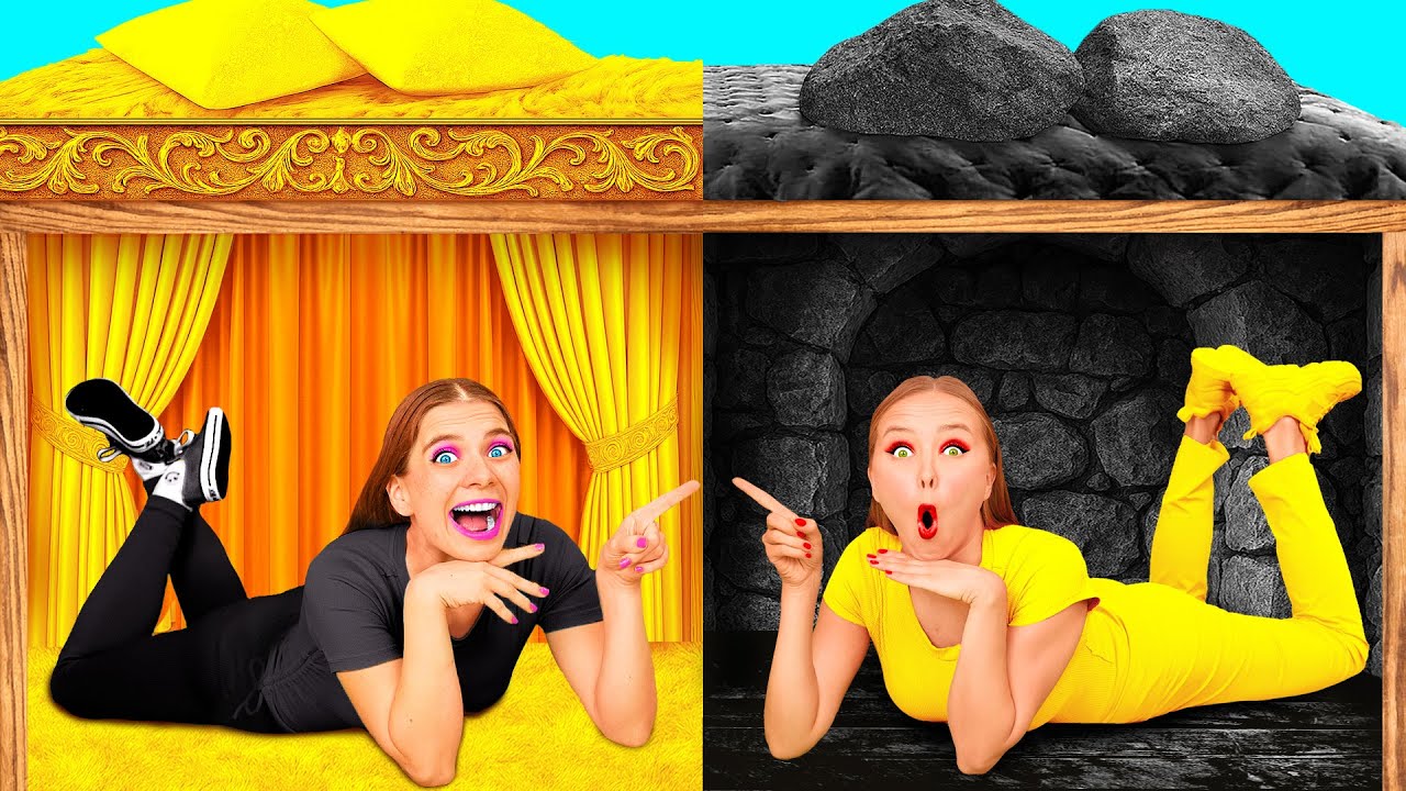 Sekretne Pomieszczenia pod Łóżkiem | Bogaty vs Spłukany Śmieszne Momenty od BaRaFun Challenge