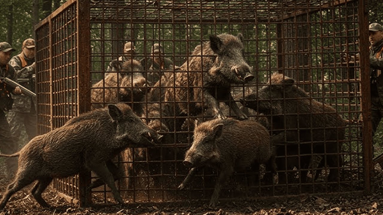 Farmers astonished by the crazy number of wild boars caught in their traps | Wild Boar Hunting