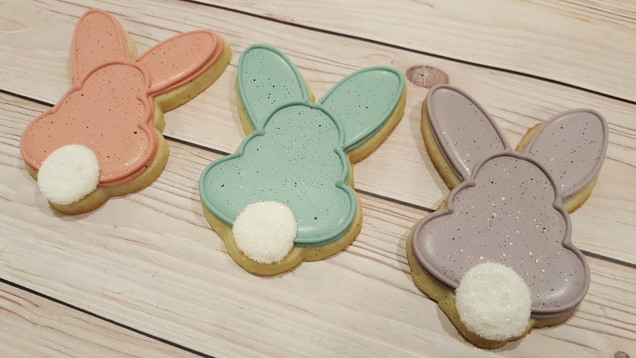 Bunny Behind Easter Sugar Cookies on Kookievision by Sweethart Baking Experiment