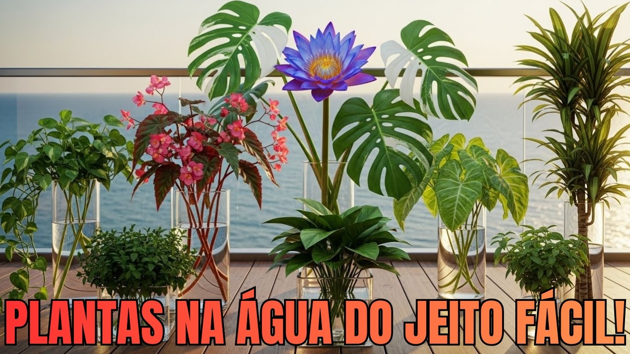 AS 10 PLANTAS MAIS FÁCEIS de CULTIVAR na ÁGUA (GUIA PRÁTICO para INICIANTES)