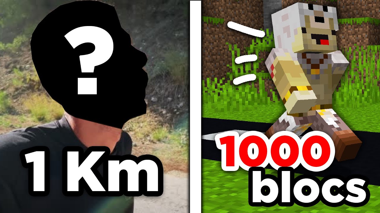 Courir 1km sur Minecraft VS en VRAI ! (qui est le plus rapide ?)