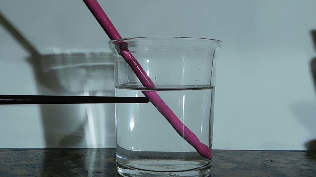 EXPERIMENTO  de refracción  de la luz y el agua. Partimos un lápiz!